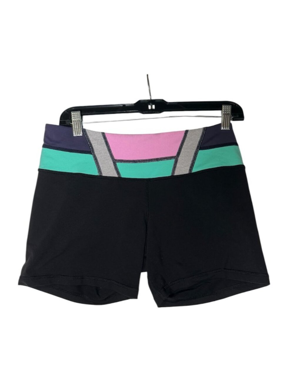 Lululemon Reversible Groove Shorts Black Size 10 Athletic Colorblock Stretchy